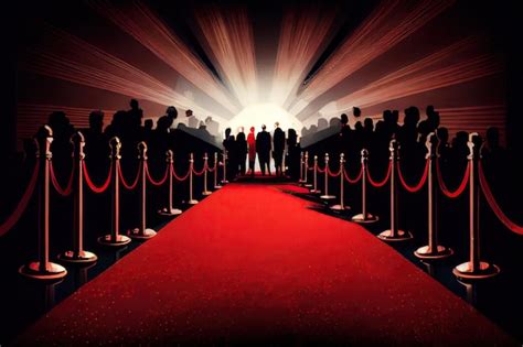 Premium AI Image | A red carpet leading to a stunning gala event with ...