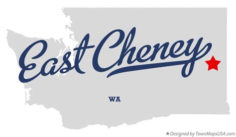 Map of East Cheney, WA, Washington