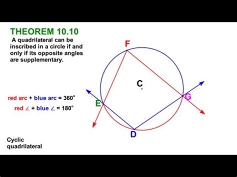 Quadrilaterals Inscribed in a Circle / 10.4 - YouTube