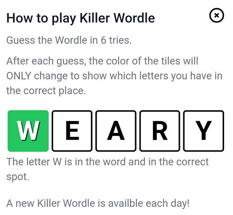 killer wordle 🕹️ Only correct letters