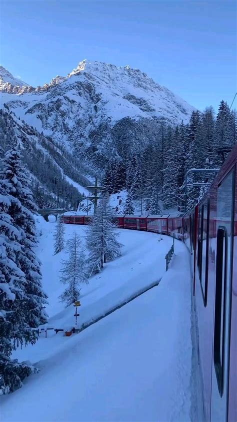 All I Want Is Train Rides Like This Through The Snow In Switzerland | Travel photography ...