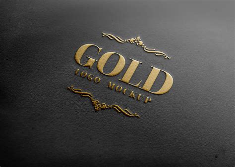 Embossed Gold And Silver Foil Logo Mockup - Graphicsfuel