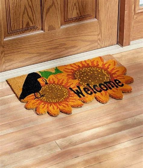 Sunflower Welcome Mat Weatherproof Front Door Mat Whimsical Seasonal Home Decor #Unbranded # ...