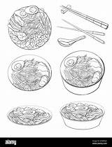 Noodles Coloring Page sketch template