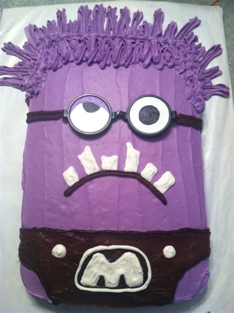 Purple minion cake design. November 2014 Minion Theme, Minion Birthday, Star Wars Birthday, Star ...