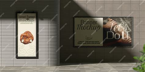 Premium PSD | City sign banner mockup on building