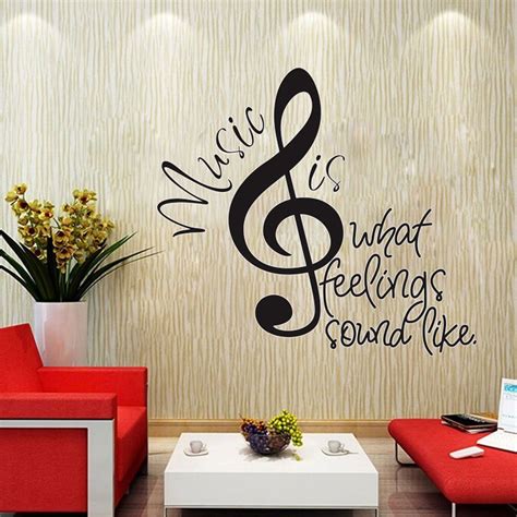 Wowall Big Music Note Music is What Feelings Sound Like Quotes Wall Decals -- Wow! I love this ...