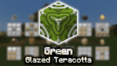 Green Glazed Terracotta - Wiki Guide - 9Minecraft.Net