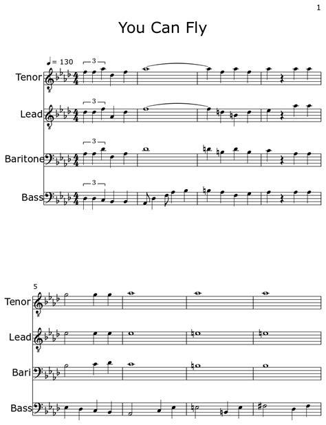 You Can Fly - Sheet music for Choir Tenor