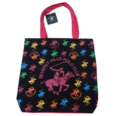 Beverly Hills Polo Club - Beverly Hills Polo Club Canvas Tote Bag Fashion Zippered Shoulder Bag ...