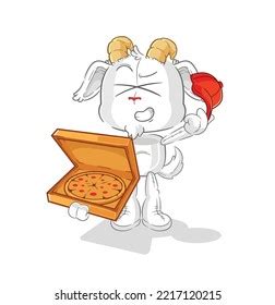 Mountain Goat Pizza Delivery Boy Vector Stock Vector (Royalty Free) 2217120215 | Shutterstock