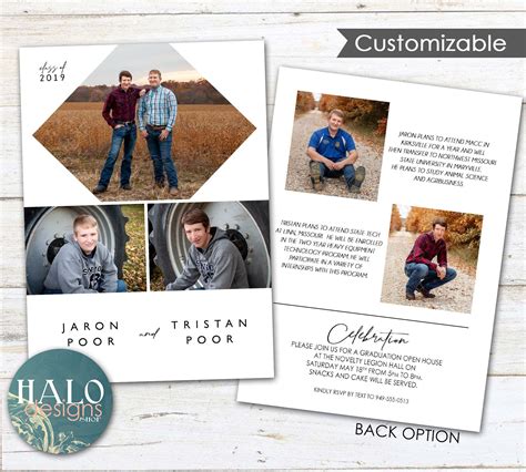 college graduation party invitations 2022 Twins grad - anacollege