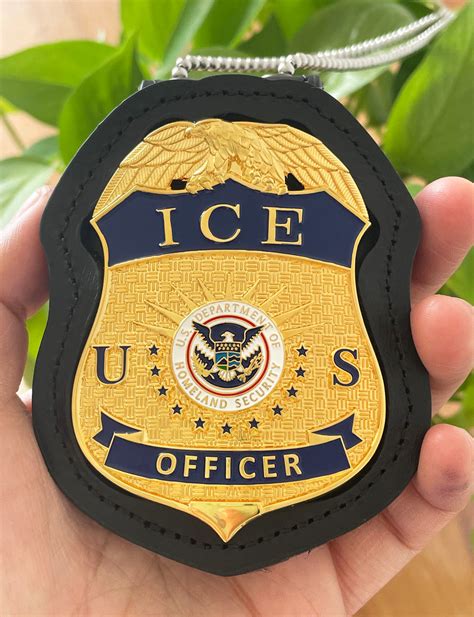 US ICE Officer Badge Solid Copper Replica Movie Props – Coin Souvenir