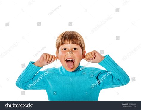 Little Girl Making Funny Faces Isolated Stock Photo 781395208 | Shutterstock