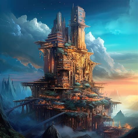 Premium AI Image | Fantasy art of the skyscrapper