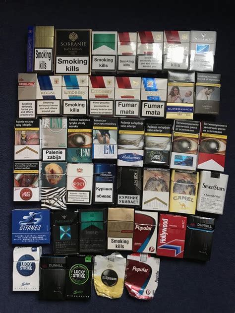 My cigarette pack collection one year on! : r/Cigarettes