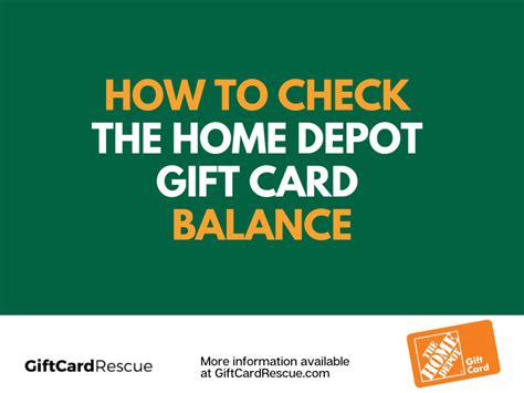 Home Depot Gift Card Balance - GiftCardRescue.com