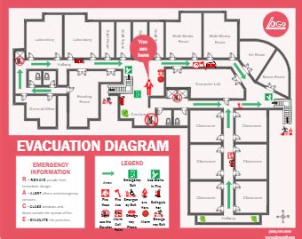 Colored Evacuation Plan | EdrawMax Templates