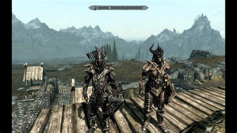 Skyrim both sets of Dragon Armour. Dragon Scale & Dragon Plate - YouTube