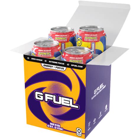 G FUEL Energy Formula | Sonic Peach Rings | 4 Pack Cans