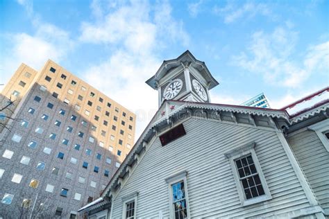 Sapporo, Japan, January 2, 2018: Sapporo Clock Tower is a Wooden ...