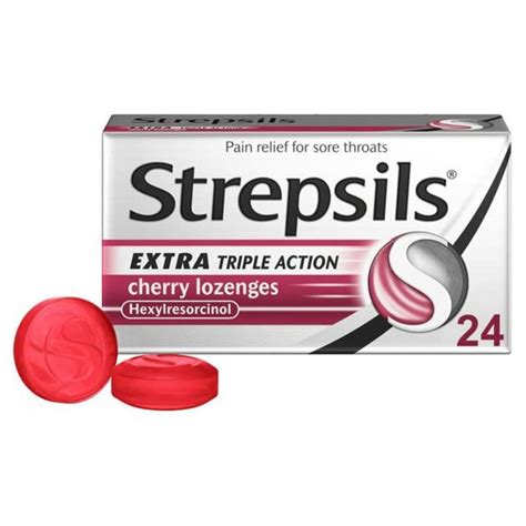 Strepsils Extra Triple Action Cherry Lozenges, 24 - Asset Pharmacy