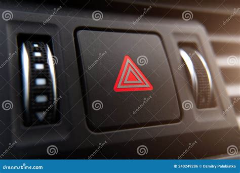 The Emergency Stop Button of the Car is a Close-up on the Dashboard Stock Photo - Image of ...