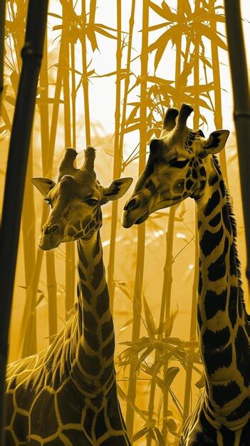 Premium Photo | Award winning photography of a couple of Giraffes in the rainforest