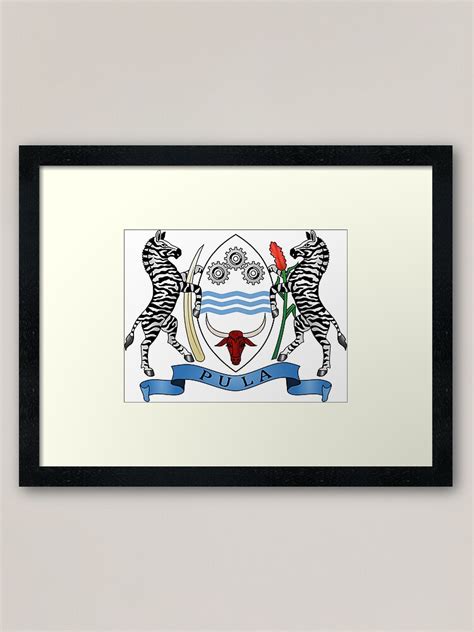 "Botswana Coat of Arms" Framed Art Print for Sale by Tonbbo | Redbubble