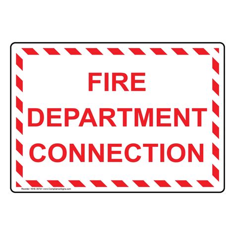 Fire Department Connection Sign NHE-30741