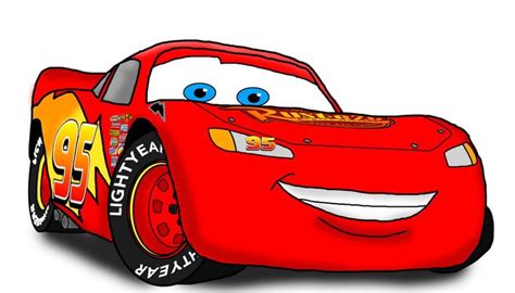 a cartoon character from the disney pixar movie cars with big blue eyes and smiling face