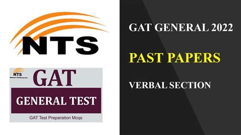 GAT General Past Papers 2022 - Verbal Section (4 ) - YouTube