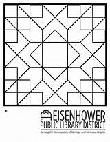 Quilt Square Coloring Pages  Eisenhower Public Library sketch template