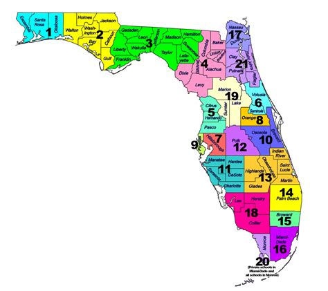 Florida School Districts Map - Printable Maps