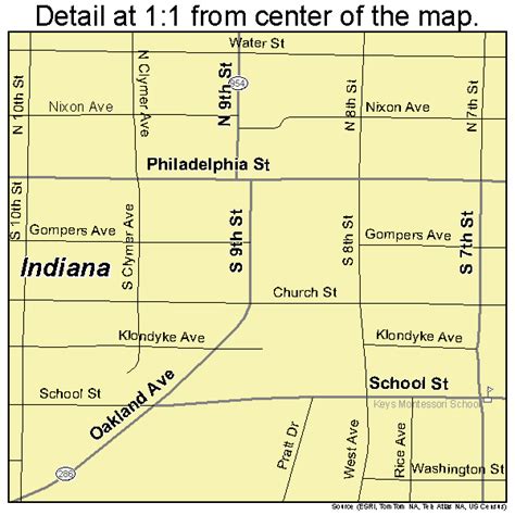 Indiana Pennsylvania Street Map 4236816