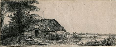 Rembrandt landscape etching from the collection of the Morgan Library ...