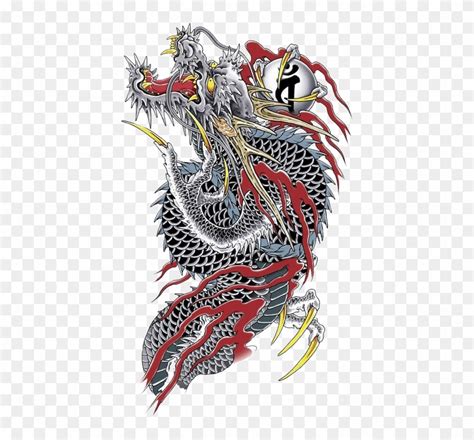 Kiryu Kazuma Ouryu Design - Best Japanese Dragon Tattoo - Free Transparent PNG Clipart Images ...