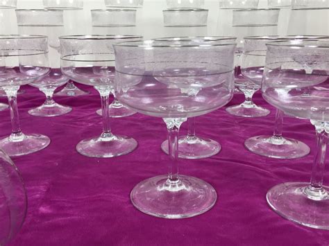 Large Lot Of Lenox Moonspun Hand Etched Crystal Stemware With Platinum Trim