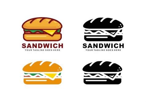 Premium Vector | Sandwich logo design vector