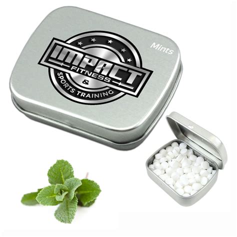 Personalized Mint Tins, Custom Design. Sugar-Free Peppermint Candy.