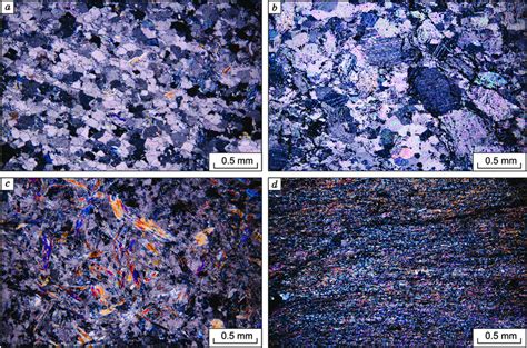 Dolomitic marble (a); calcite marble (b); amphibole skarn (c ...