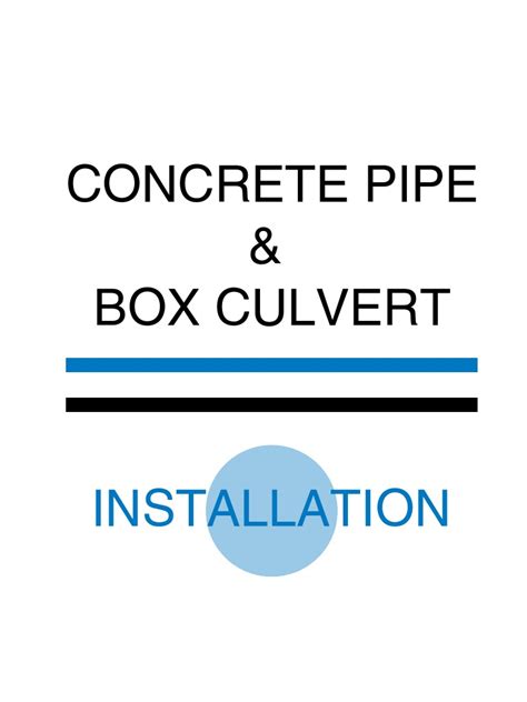 Concrete Pipe - Installation Guide | PDF