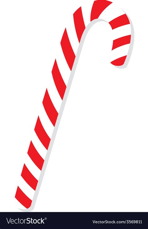 Red christmas candy cane Royalty Free Vector Image