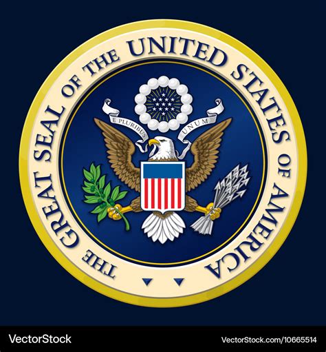 Great seal of the us Royalty Free Vector Image