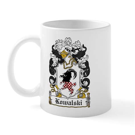 Kowalski 11 oz Ceramic Mug Kowalski Family Crest Mug by coats of arms ...