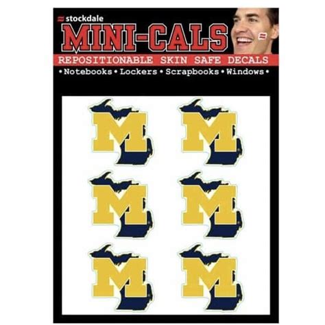 Michigan Wolverines Face-Cals Temporary Tattoos