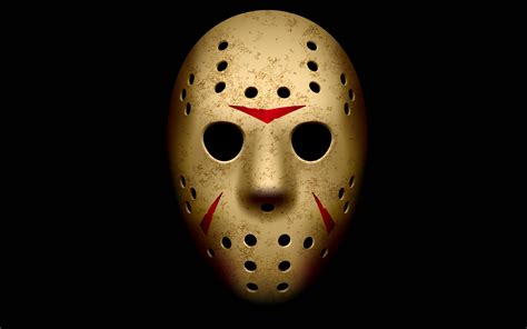 Jason Voorhees Hockey Mask Black Background Friday The 13th Wallpaper ...