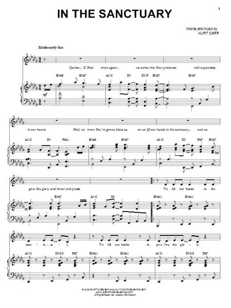 Kurt Carr In The Sanctuary Sheet Music Notes, Chords | Sheet music, Sheet music notes, Music chords