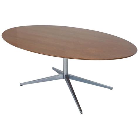 Mid-Century Modern Oval Dining Table attributed to Florence Knoll ...