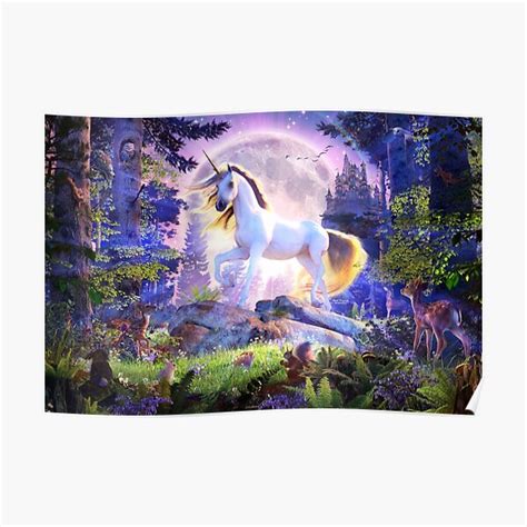 "Moonlight Unicorn" Poster for Sale by DavidPenfound | Redbubble